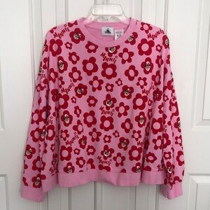 Disney Pink and Red Minnie Mouse Sweatshirt